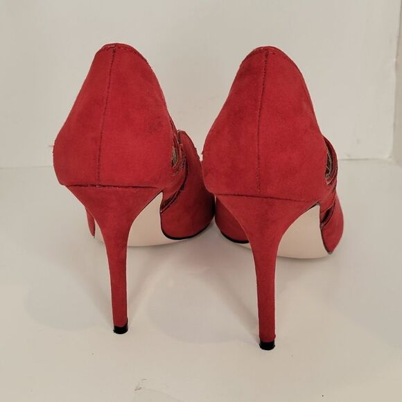 Just fab Serice Cutout suede red  Pumps. - Picture 9 of 12
